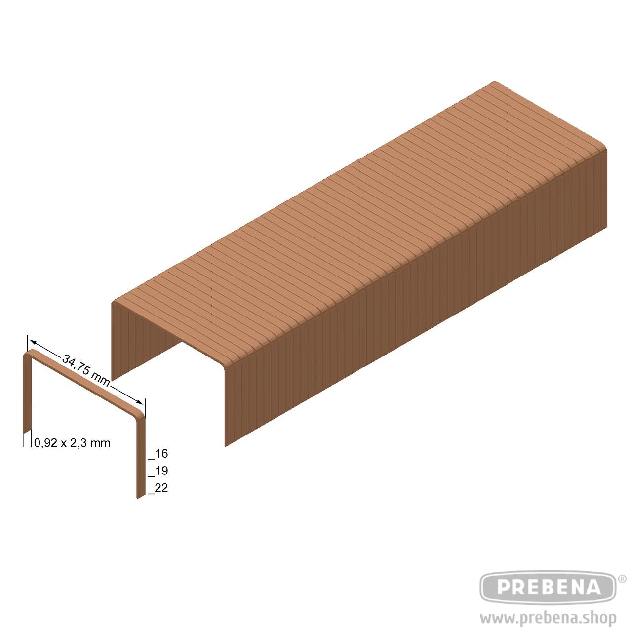 PREBENA Heftklammern Type B verbronzt