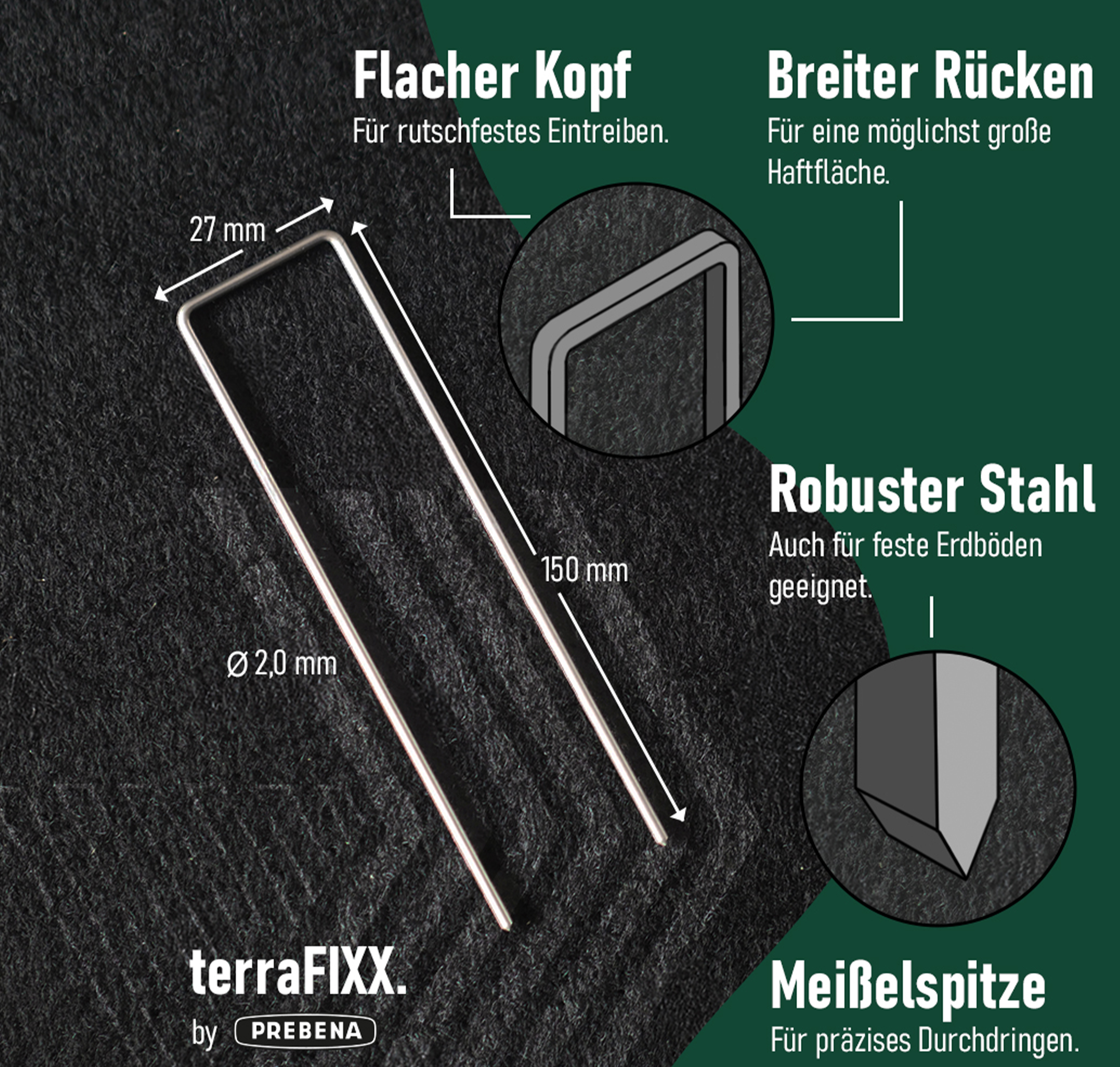A14CRF Staples rust & acid resistant