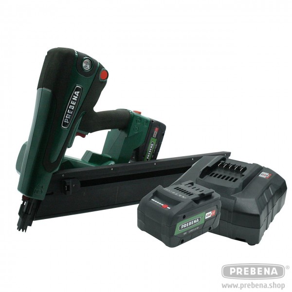 PKT-8-RKP100-LM-SET Cordless Nailer for Roundhead-Stripnails type RKP from 65 - 100 mm -long magazine -incl. battery and charger