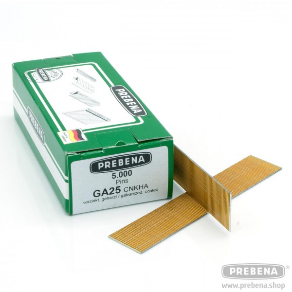 GA25CNKHA Pins (Stifte ohne Kopf) verzinkt geharzt 25mmLänge